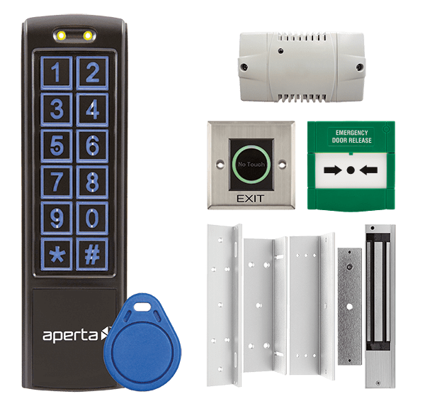 Aperta EZT3KCB Single Door Internal Keypad Kit, Black, Green