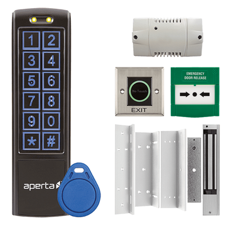 Aperta EZT3KCB Single Door Internal Keypad Kit, Black, Green
