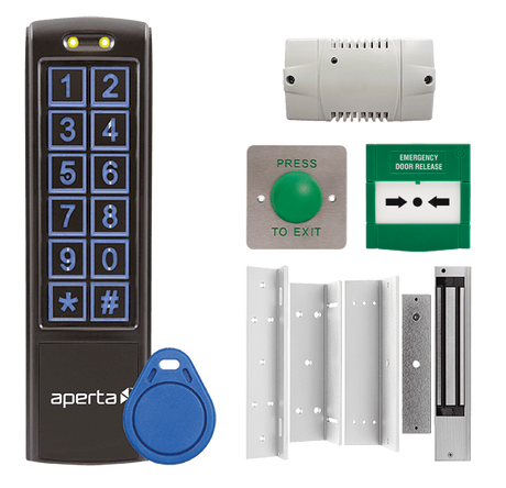 Aperta EZT3KMB Single Door Internal Keypad Kit, Black, Green