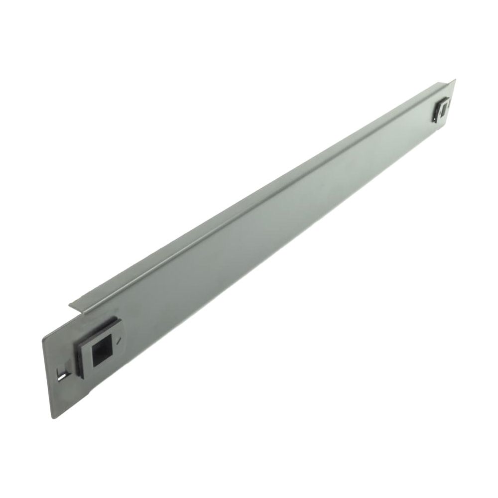 1U Tool-less Brush Blanking Panel, Steel Black, 19