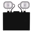 Duceri D1101SBK Emergency Twin Spot 6W LED IP40 Lithium Battery Switchable Self-Test Black