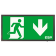 Duceri D120DBK Emergency Exit Box 3W LED IP20 Down Legend Maintained Black