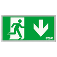 Duceri D120DCH Emergency Exit Box 3W LED IP20 Up Legend Maintained Chrome