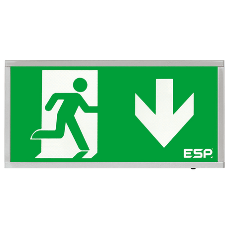 Duceri D120DCH Emergency Exit Box 3W LED IP20 Up Legend Maintained Chrome