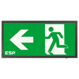 Duceri D120LBK Emergency Exit Box 3W LED IP20 Left Legend Maintained Black