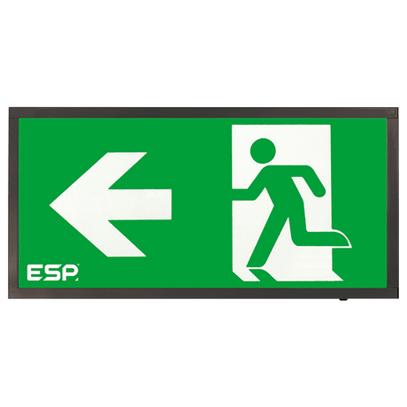 Duceri D120LBK Emergency Exit Box 3W LED IP20 Left Legend Maintained Black