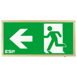Duceri D120LBR Emergency Exit Box 3W LED IP20 Left Legend Maintained Brass