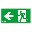 Duceri D120LCH Emergency Exit Box 3W LED IP20 Left Legend Maintained Chrome