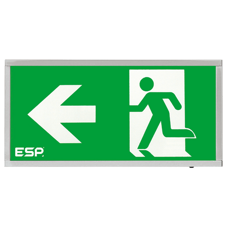 Duceri D120LCH Emergency Exit Box 3W LED IP20 Left Legend Maintained Chrome