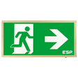 Duceri D120RBR Emergency Exit Box 3W LED IP20 Right Legend Maintained Brass