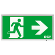 Duceri D120RCH Emergency Exit Box 3W LED IP20 Right Legend Maintained Chrome
