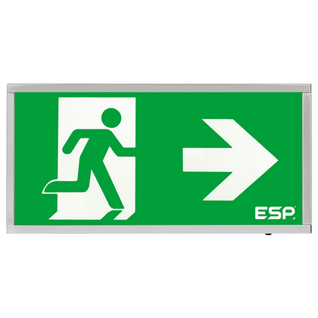 Duceri D120RCH Emergency Exit Box 3W LED IP20 Right Legend Maintained Chrome