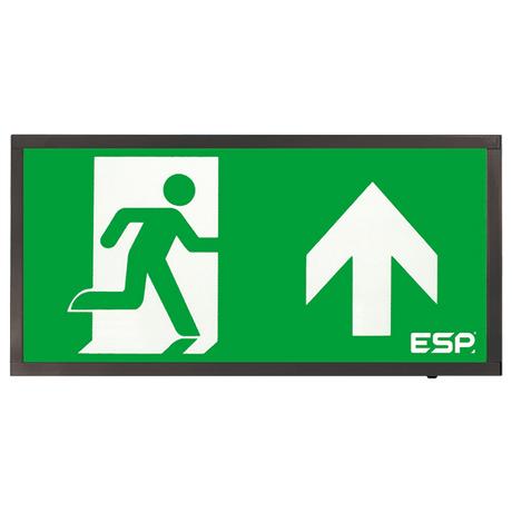 Duceri D120UBK Emergency Surface Exit Box 3W LED IP20 Up Legend Maintained Black