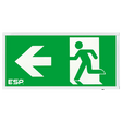 Duceri D520LWH Emergency Self-Test Exit Box 3W LED IP20 Left Legend Maintained White
