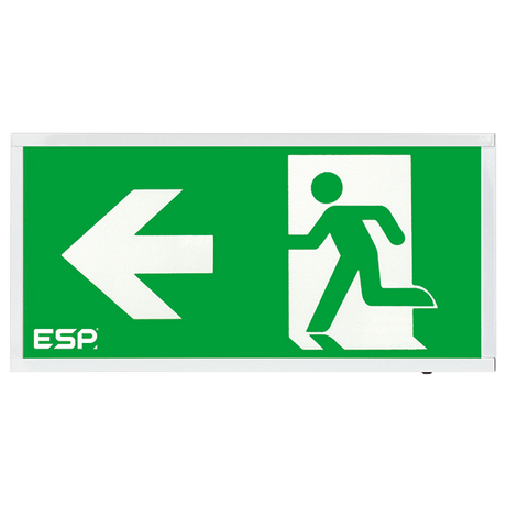Duceri D520LWH Emergency Self-Test Exit Box 3W LED IP20 Left Legend Maintained White