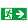 Duceri D520RWH Emergency Self-Test Exit Box 3W LED IP20 Right Legend Maintained White