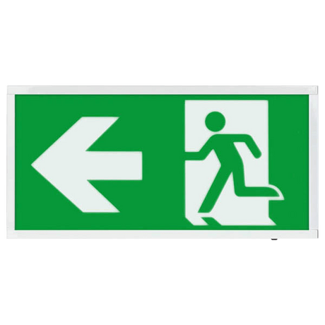 Duceri EMDLED3WMEXBOXL-CL Emergency Exit Box Left Legend 3W LED IP20 Maintained White