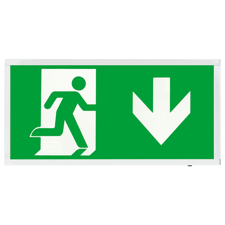 Duceri EMSTLED3WMEXBOXD Emergency Self-Test Exit Box Down Legend 3W LED IP20 White