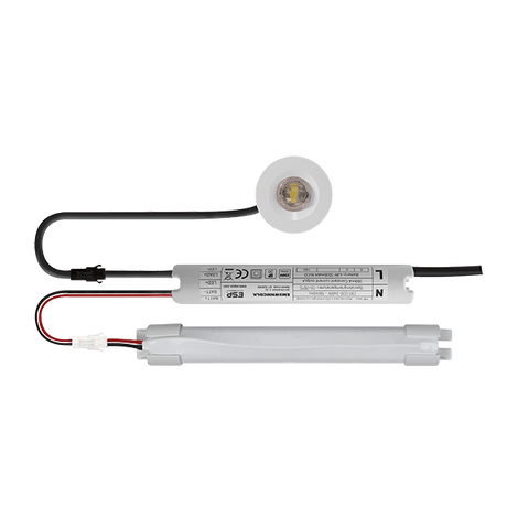 Duceri EM5WNMCDLK-CL Emergency Downlight Kit Corridor 5W IP20 Non-Maintained C/w White Bezels