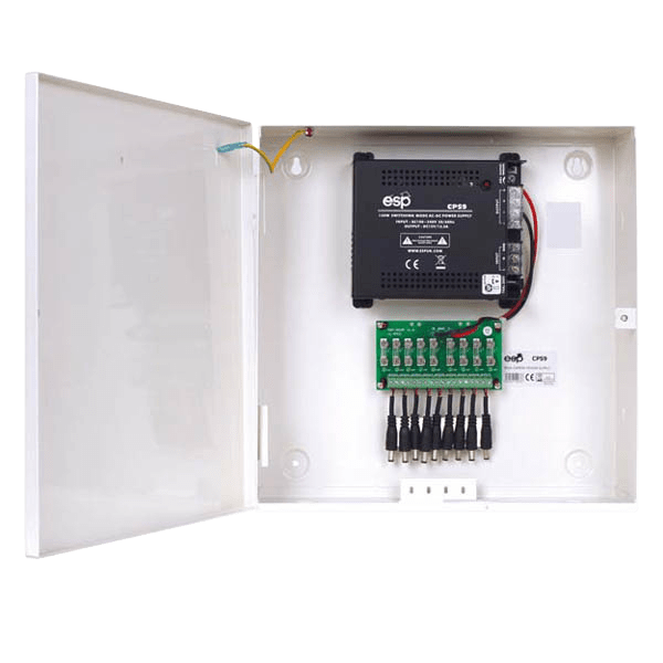 ESP CPS9-CL 12Vdc 9x1 Amp CCTV Boxed Power Supply