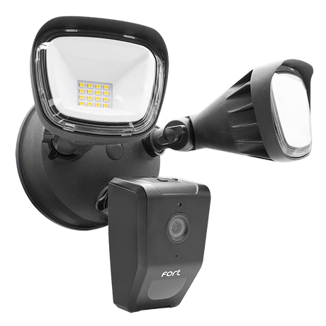 Fort ECSPCAMSLB Wi-Fi Smart Security Camera with Spot Lights, Black
