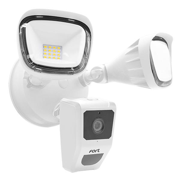 Fort ECSPCAMSLW Wi-Fi Smart Security Camera with Spot Lights, White