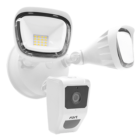 Fort ECSPCAMSLW Wi-Fi Smart Security Camera with Spot Lights, White