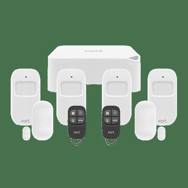 Fort ECSPK4 Smart Alarm Kit - 1 x Smart Hub, 4 x PIR, 2 x Door/Window Contact, 2 x Remote Control