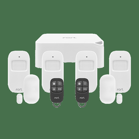 Fort ECSPK4 Smart Alarm Kit - 1 x Smart Hub, 4 x PIR, 2 x Door/Window Contact, 2 x Remote Control