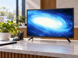 Hikvision DS-D5032F3-1V0S shown at a reception counter.