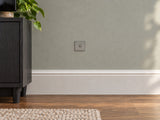 Knightsbridge SF0100BN black nickel tv outlet fitted flush in UK snug.