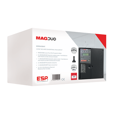 MAGDUO2BKIT 2 Zone 2 Wire Fire Panel Kit Black