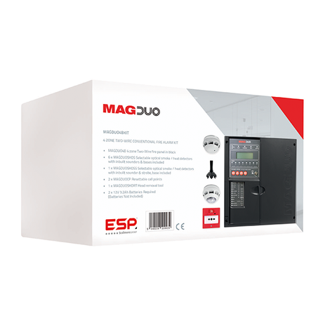 MAGDUO4BKIT 4 Zone 2 Wire Fire Panel Kit Black