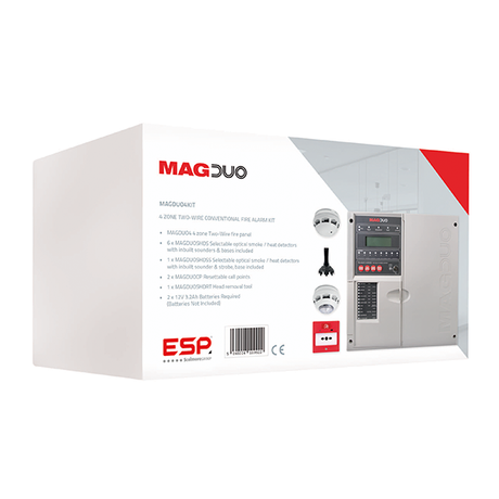 MAGDUO4KIT 4 Zone 2 Wire Fire Panel Kit