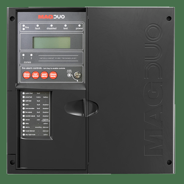 MAGDUO2B 2 Zone 2 Wire Fire Panel Black
