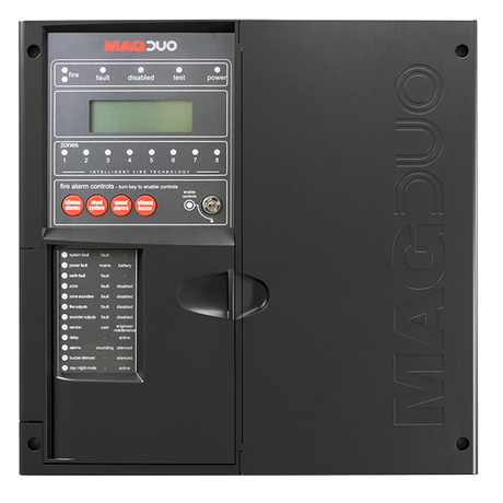 MAGDUO MAGDUO4B 4 Zone Two Wire Fire Panel in Black