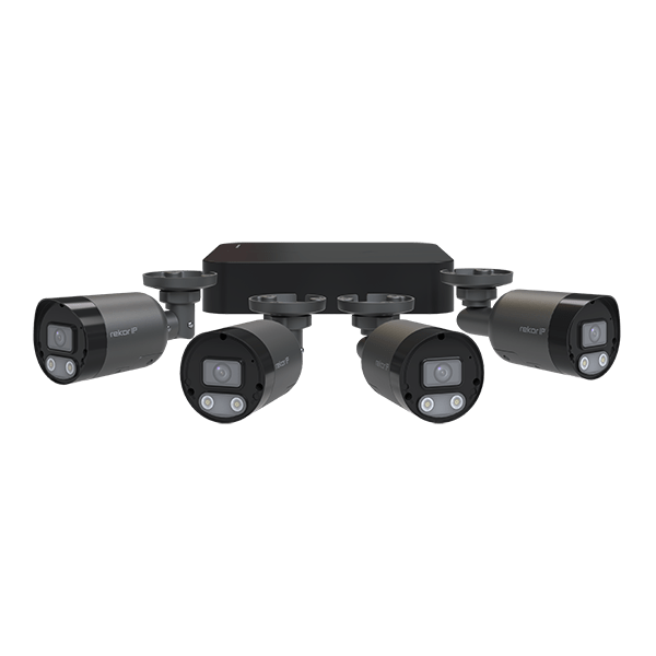 RekorHD RC24KB4G IP PoE 2MP 4CH 4 Bllt Cam Kit 1TB Grey