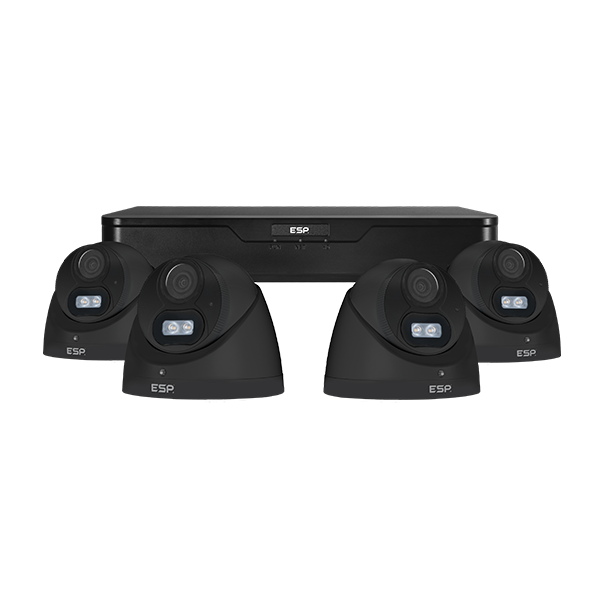 RekorHD RCKTB 24/7 Analogue HD 2MP 4CH 4 Camera Turret Kit Black 1TB