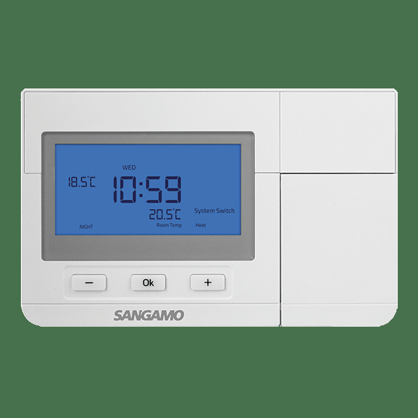 Sangamo CHPRSTATDP Choice Plus Room Thermostat Digital White 7 Day Programmable With Frost Protection