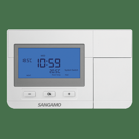 Sangamo CHPRSTATDP Choice Plus Room Thermostat Digital White 7 Day Programmable With Frost Protection