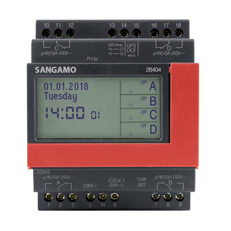 Sangamo 26404 Standard 4 Module 4 Channel, 7 Day Timer, 300 Operations