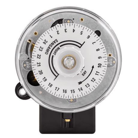 Sangamo S254.2 3 Pin Time Switch, 2 On/Offs, black dial, no battery reserve