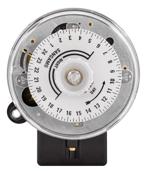 Sangamo S255.2 4 Pin Time Switch, 2 On/Offs, black dial, no battery reserve