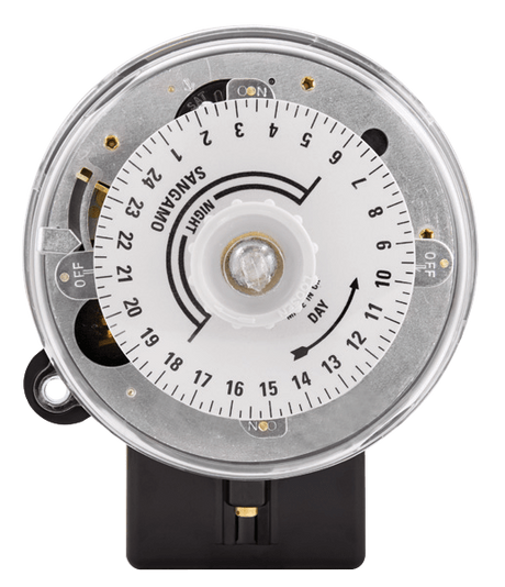Sangamo S255.2 4 Pin Time Switch, 2 On/Offs, black dial, no battery reserve