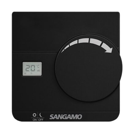 SANGAMO ESP Electronic Room Thermostat with Digital Display in Black CHPRSTATDB - West Midland Electrics | CCTV & Electrical Wholesaler 5