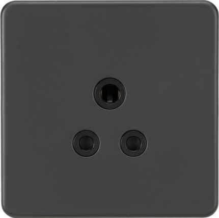 Knightsbridge Screwless 5A Unswitched Socket – Anthracite SF5AAT - West Midland Electrics | CCTV & Electrical Wholesaler