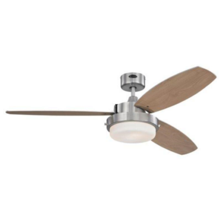 Westinghouse 132 cm Alloy, Brushed Nickel, 3 Reversible Blades, Indoor - West Midland Electrics | CCTV & Electrical Wholesaler