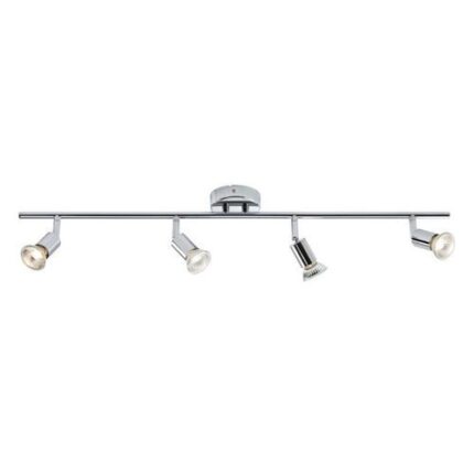 Knightsbridge 230V GU10 Quad Bar Spotlight – Chrome 4 NSPGU4C - West Midland Electrics | CCTV & Electrical Wholesaler