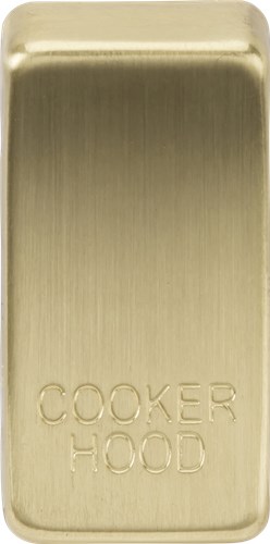 Knightsbridge Switch cover “marked COOKER HOOD” – brushed brass GDCOOKBB - West Midland Electrics | CCTV & Electrical Wholesaler