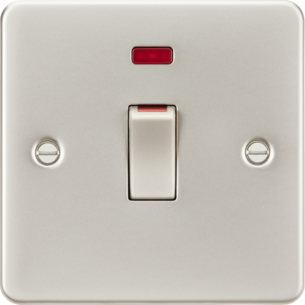 Knightsbridge 45A 1G DP Switch with neon – pearl FP81MNPL - West Midland Electrics | CCTV & Electrical Wholesaler